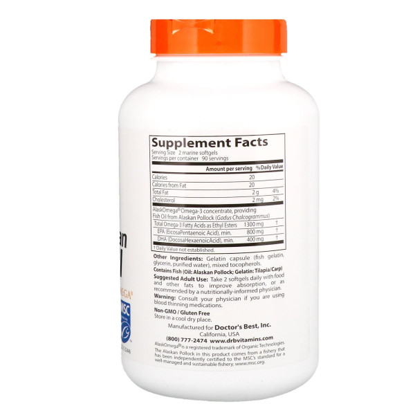 Fish Oil with AlaskOmega (180 капсул) Fish Oil with AlaskOmega (180 капсул)