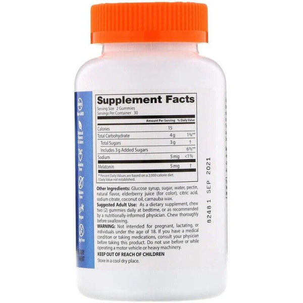 Melatonin Gummies 5 мг (60 конфет)