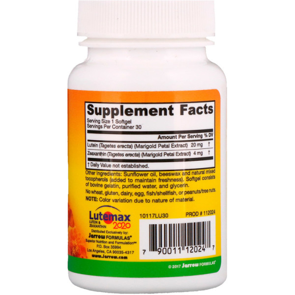 Lutein 20 mg 30 softgels Lutein 20 mg 30 softgels
