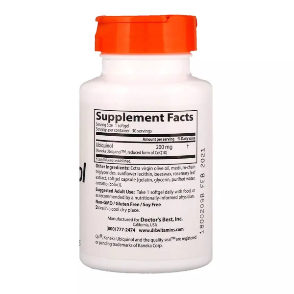Ubiquinol With Kaneka 200 Мг (30 Капсул) Ubiquinol With Kaneka 200 Мг (30 Капсул)