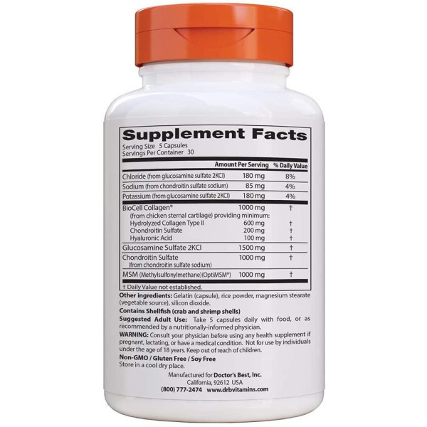 Glucosamine Chondroitin MSM + Hyaluronic Acid (150 капсул) Glucosamine Chondroitin MSM + Hyaluronic Acid (150 капсул)