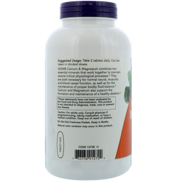 Calcium & Magnesium 500/250mg 250 Таблеток Calcium & Magnesium 500/250mg 250 Таблеток