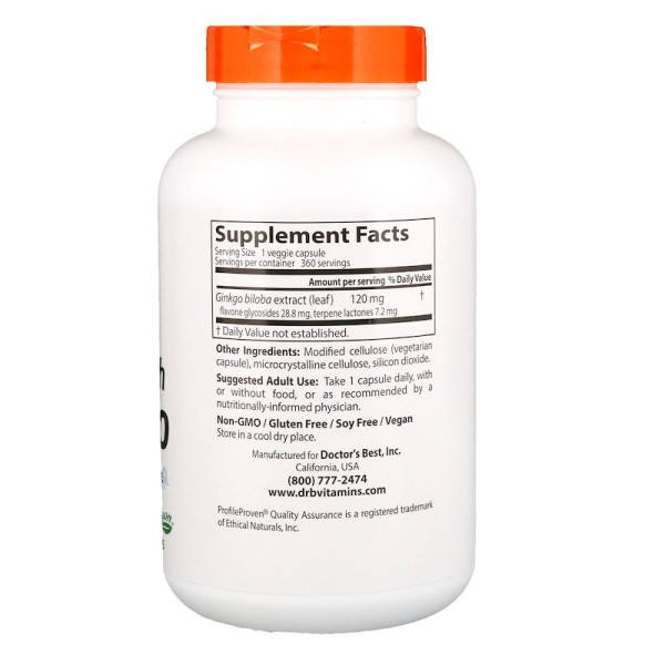 Extra Strength Ginkgo 120 мг (360 Капсул) Extra Strength Ginkgo 120 мг (360 Капсул)