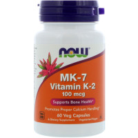 Витамин К2 NOW foods VITAMIN K-2 (MK7) 100 мкг 60 Капсул