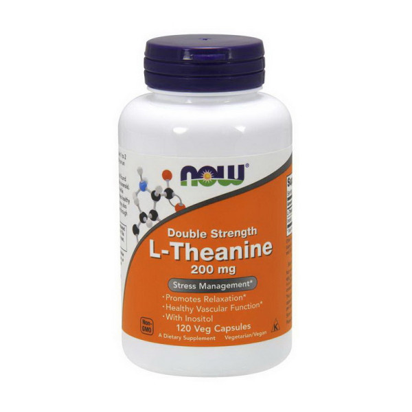 Аминокислота NOW L-Theanine 200 mg, 120 вегакапсул