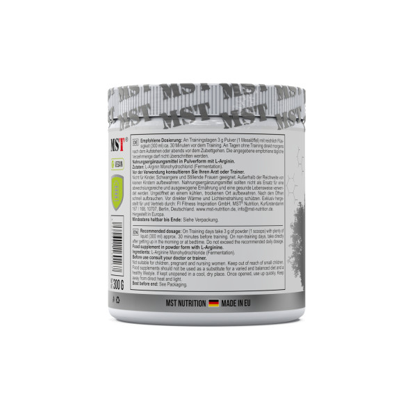 Амінокислота MST Nutrition Arginine HCL 300 г Natural (60 порцій) без смаку