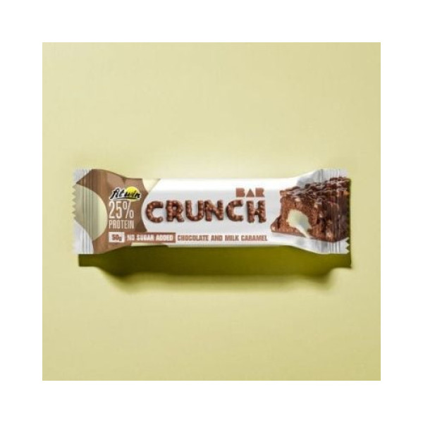 Батончик FitWin Crunch Bar 25% Шоколад-молочна карамель 1шт 50 грам (без цукру)