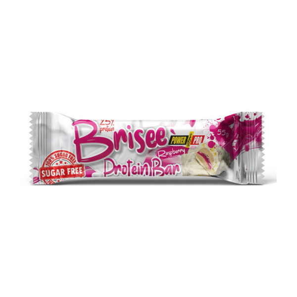 Батончик Power Pro 25% Brisee Protein Bar Sugar Free (БЕЗ ЦУКРУ) - Малина 55 грам