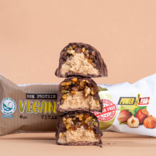 Блок протеїнових батончиков для вегетаріанців Power Pro Power Pro VEGAN Bar, 20 шт. по 60 грам - горіхи та сухофрукти БЕЗ ЦУКРУ
