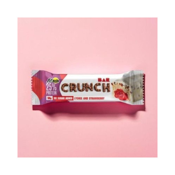 Батончик FitWin Crunch Bar 25% Лічі-полуниця 1шт 50 грам (без цукру)