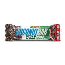 Блок батончиков Power Pro Coconut Vegan Chia Bar Sugar Free 50 гр, 20 шт/уп - Кокос семенами чиа (без сахара)