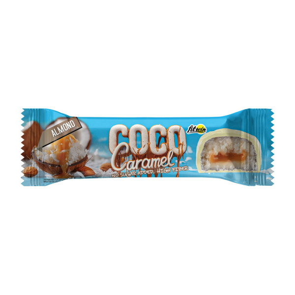 Блок Батончиків FitWin Coco Caramel з начинкою Мигдаль 40 г по 20 шт (без цукру) Блок Батончиків FitWin Coco Caramel з начинкою Мигдаль 40 г по 20 шт (без цукру)