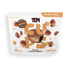 Конфеты с пастой фундука TOM PEANUT BUTTER ЦУКЕРКИ З ПАСТОЮ ФУНДУКА - FAMILY PACK - 225 грамм