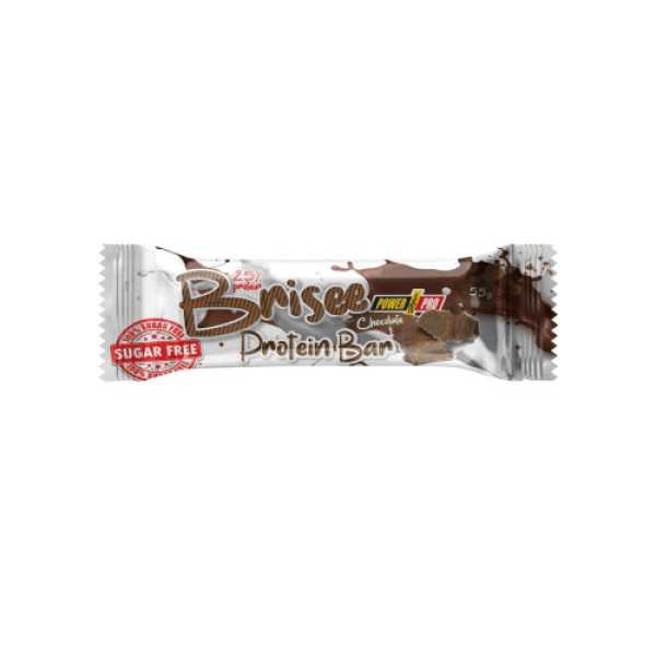 Блок Батончиков Power Pro 25% Brisee Protein Bar Sugar Free (БЕЗ САХАРА) - Шоколад 20 шт по 55 грамм 