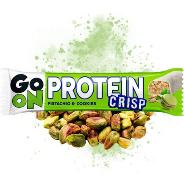 Блок Батончиків Go On Crisp Bar with Фісташка-печиво – 24 шт – 45 грам Блок Батончиків Go On Crisp Bar with Фісташка-печиво – 24 шт – 45 грам
