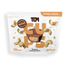 Конфеты с пастой кешью TOM PEANUT BUTTER ЦУКЕРКИ З ПАСТОЮ КЕШ'Ю - FAMILY PACK - 225 грамм