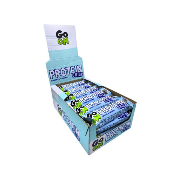 Блок Батончиків GO ON Protein Crisp Bar with Печиво та карамель (Cookie&Caramel) - 24 шт по 50 грам