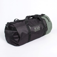 Велика спортивна сумка-тубус XXL 50L чорно-сіра