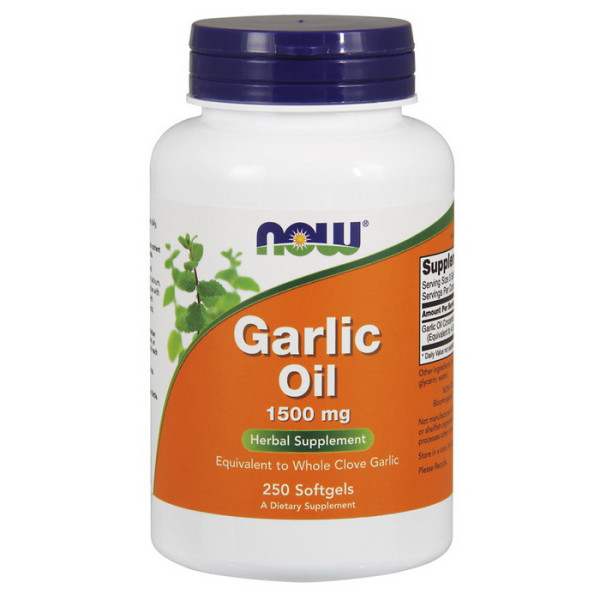 Часникова олія Now Foods (Garlic Oil) 1500 мг - 250 softgels