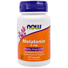 Для покращення сну NOW Foods Melatonin 3 mg 60 капсул