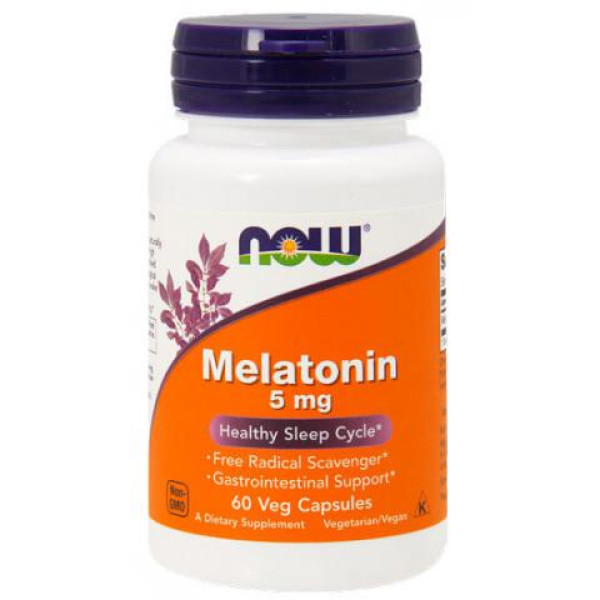 Для покращення сну NOW Foods Melatonin 5 mg 60 капсул