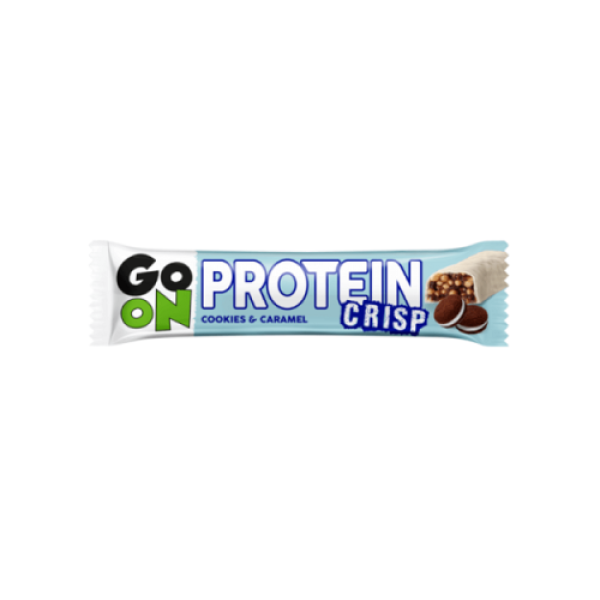 Блок Батончиків GO ON Protein Crisp Bar with Печиво та карамель (Cookie&Caramel) - 50 грам