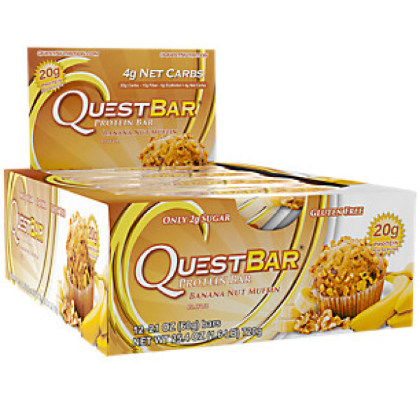 Блок батончиков Quest Protein Bar банан ореховый мафин (60 грамм) - 12 шт