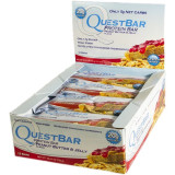 Блок батончиков Quest Protein Bar арахисовое масло с желе (60 грамм) - 12 шт