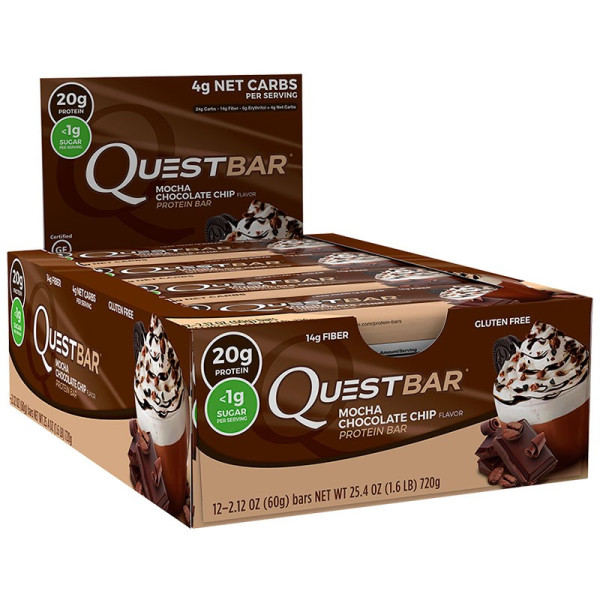 Блок батончиков Quest Protein Bar мока-шоколад (60 грамм) - 12 шт