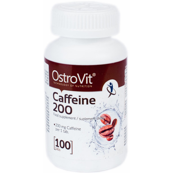 Кофеїн Caffeine OstroVit 200 мг, 100 таблеток