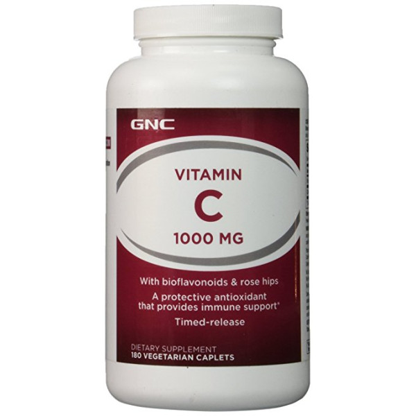 Vitamin C 1000 mg bioflavonoids & rose hips (180 veg caplets)