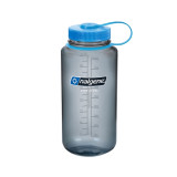 пляшка Nalgene Wide Mouth 1000ml Gray/Blue Logo пляшка Nalgene Wide Mouth 1000ml Gray/Blue Logo