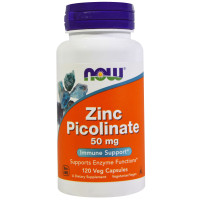 NOW Zinc Picolinate 50 mg, 120 вегакапсул