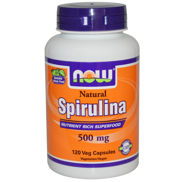 Natural Spirulina 500 mg (120 veg капсулы)