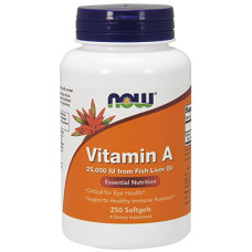 Витамин A NOW Vitamin A 25,000 IU Fish Liver Oil (250 softgels)