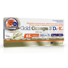 Gold Omega 3 65% D3+K2 (30 капсул)