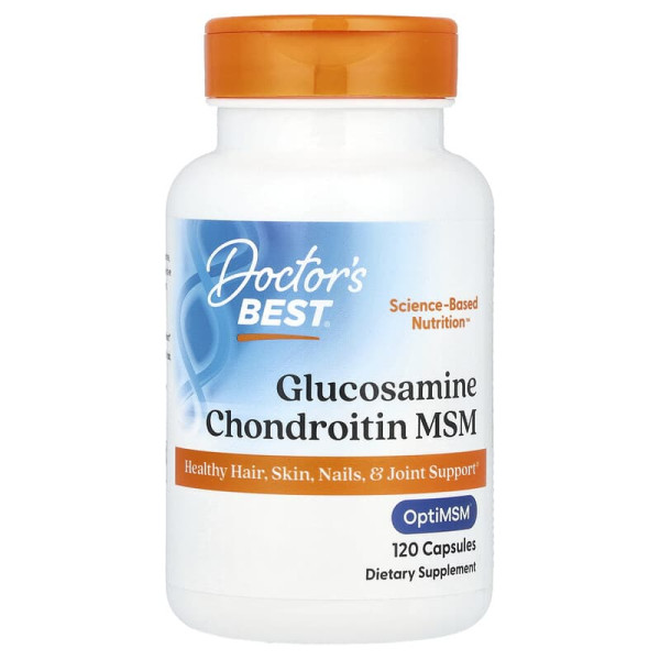 Хондропротектор Глюкозамін хондроїтин МСМ Doctor's BEST Glucosamine Chondroitin with Opti MSM 120 капсул