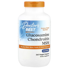Хондропротектор Глюкозамін хондроїтин МСМ Doctor's BEST Glucosamine Chondroitin with Opti MSM 360 капсул