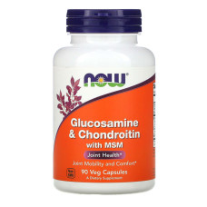 Здоровье суставов NOW foods Glucosamine & Chondroitin with MSM (90 капсул)