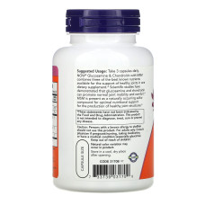 Здоровье суставов NOW foods Glucosamine & Chondroitin with MSM (90 капсул)
