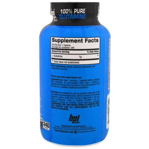 100% PURE GLUTAMINE CAPSULES (240 капсул)