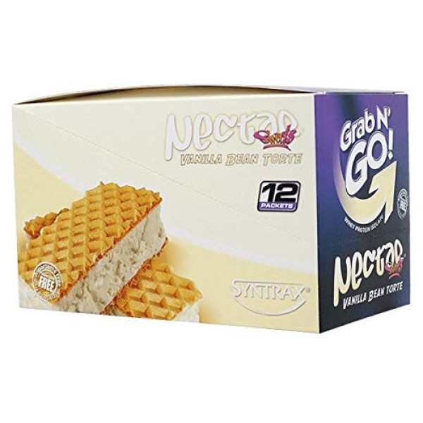 Протеїн Syntrax Nectar Grab N’ Go!, 12 шт по 27 грам Ванільний торт