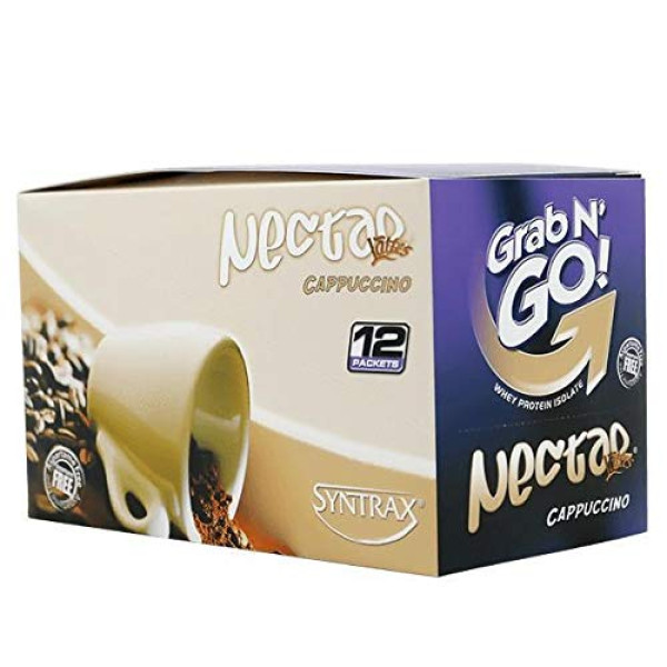 Протеїн Syntrax Nectar Grab N’ Go!, 12 шт по 27 грам Капучино