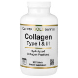 Гидролизованный коллаген типов 1 и 3 California Gold Nutrition гидролизованный коллаген типов I и III 3000мг 365 таблеток (1000 мг в 1 таблетке)