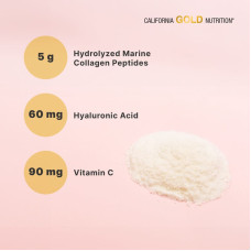 Морський колаген-пептид California GOLD Nutrition, CollagenUP, з гіалуронкою та вітаміном C, 1000 грам (1кг)