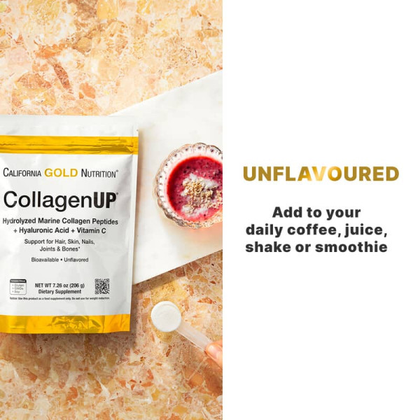 Морський колаген-пептид California GOLD Nutrition, CollagenUP, з гіалуронкою та вітаміном C, 206 грам Морський колаген-пептид California GOLD Nutrition, CollagenUP, з гіалуронкою та вітаміном C, 206 грам
