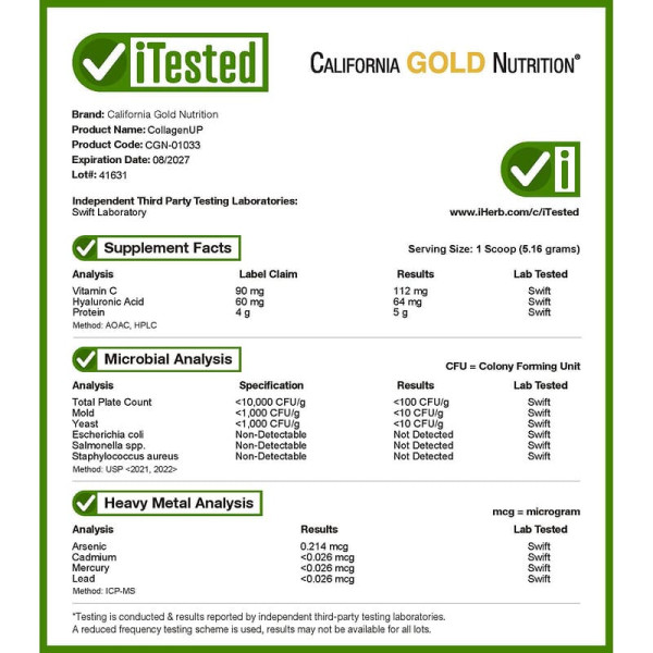 Морський колаген-пептид California GOLD Nutrition, CollagenUP, з гіалуронкою та вітаміном C, 206 грам Морський колаген-пептид California GOLD Nutrition, CollagenUP, з гіалуронкою та вітаміном C, 206 грам