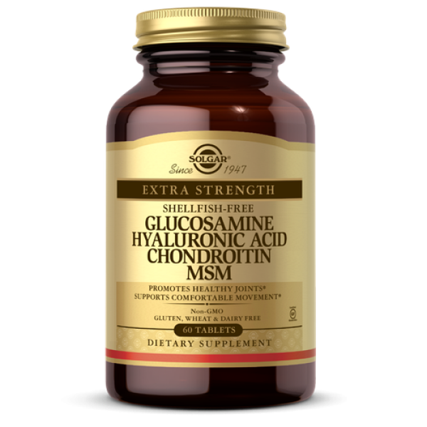 Хондропротектор Glucosamine Hyaluronic Acid Chondroitin MSM, Solgar, 60 таблеток