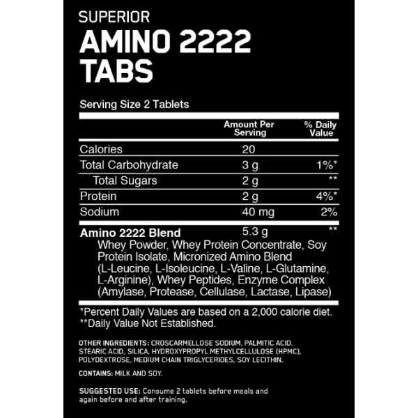 Амінокислоти Optimum Nutrition Amino 2222 (320 таблетс)