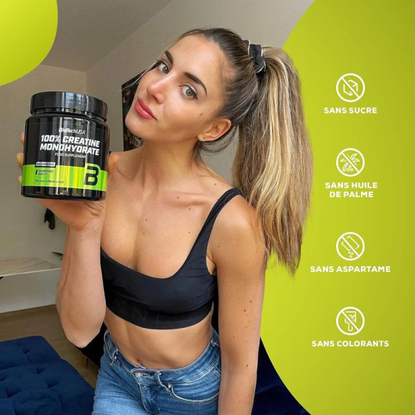 Моногідрат креатину BioTech USA 100% Creatine Monohydrate (300 г) зі смаком